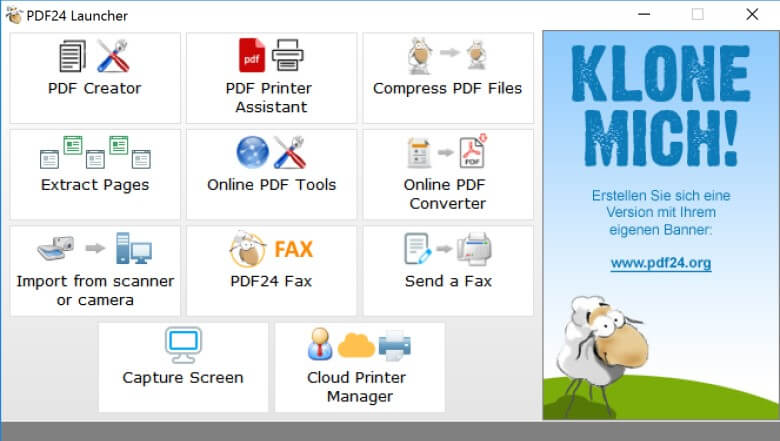 Bürosoftware kostenlos: PDF24 Creator
