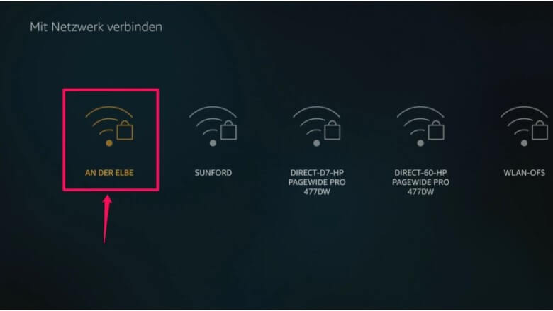 Schritt 5 für den TV Stick einrichten