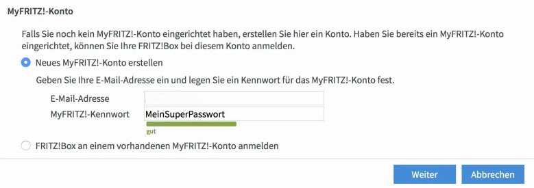 Fritz Box Fernzugang testen: Schritt 4