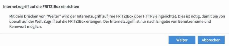 Internetzugriff auf FritzBox einrichten