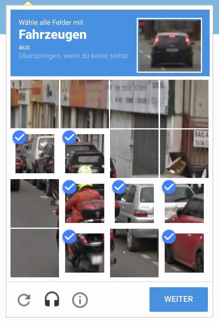 Captcha der Fritz Box bestätigen