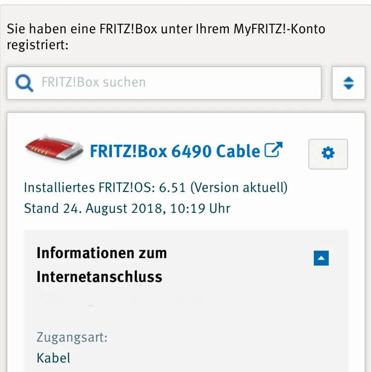 Informationen zur FritzBox