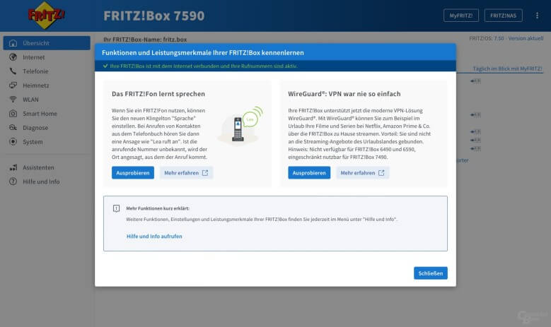 Fritzbox Update: Neue Funktionen in der Überischt