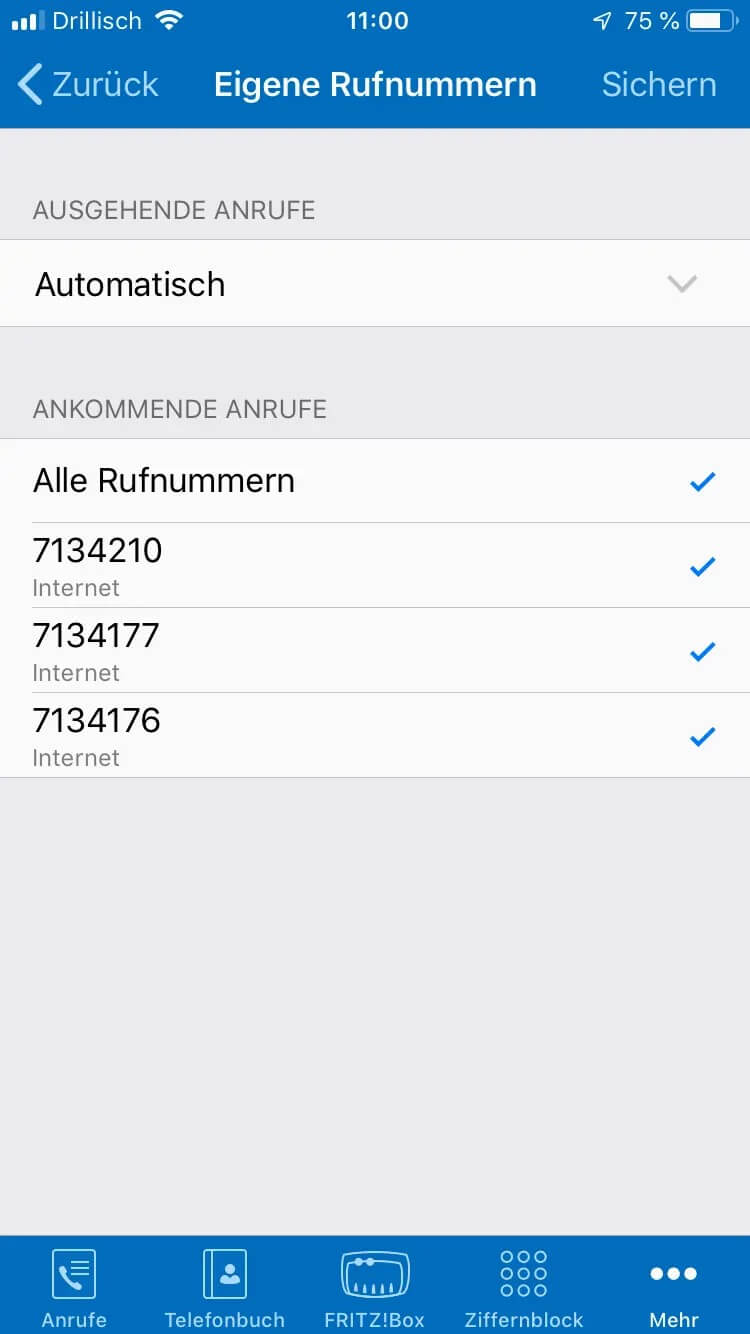 Fritz!App Fon einrichten: Schritt 8