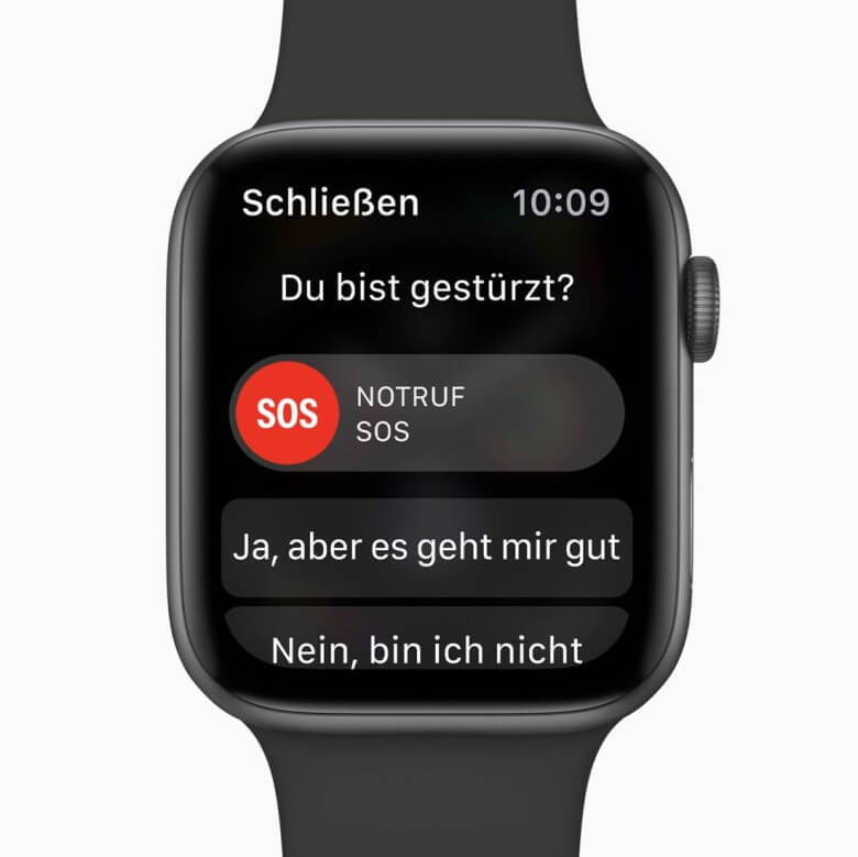 Aplle Watch Sturzerkennung: Notfall erkannt