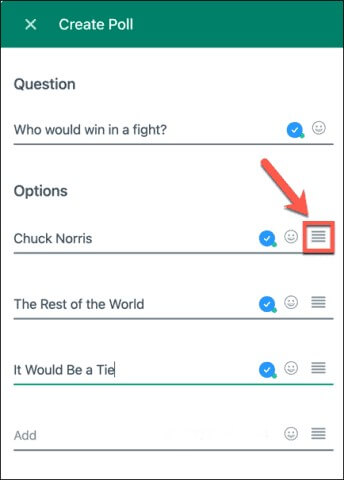 WhatsApp Umfrage: Desktop-Version Antworten eingeben