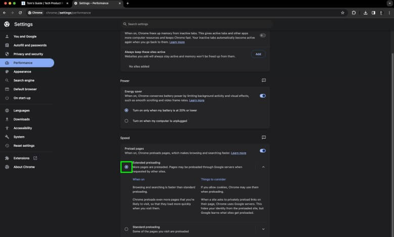 Google Chrome schneller machen: Erweitertes Vorladen aktivieren